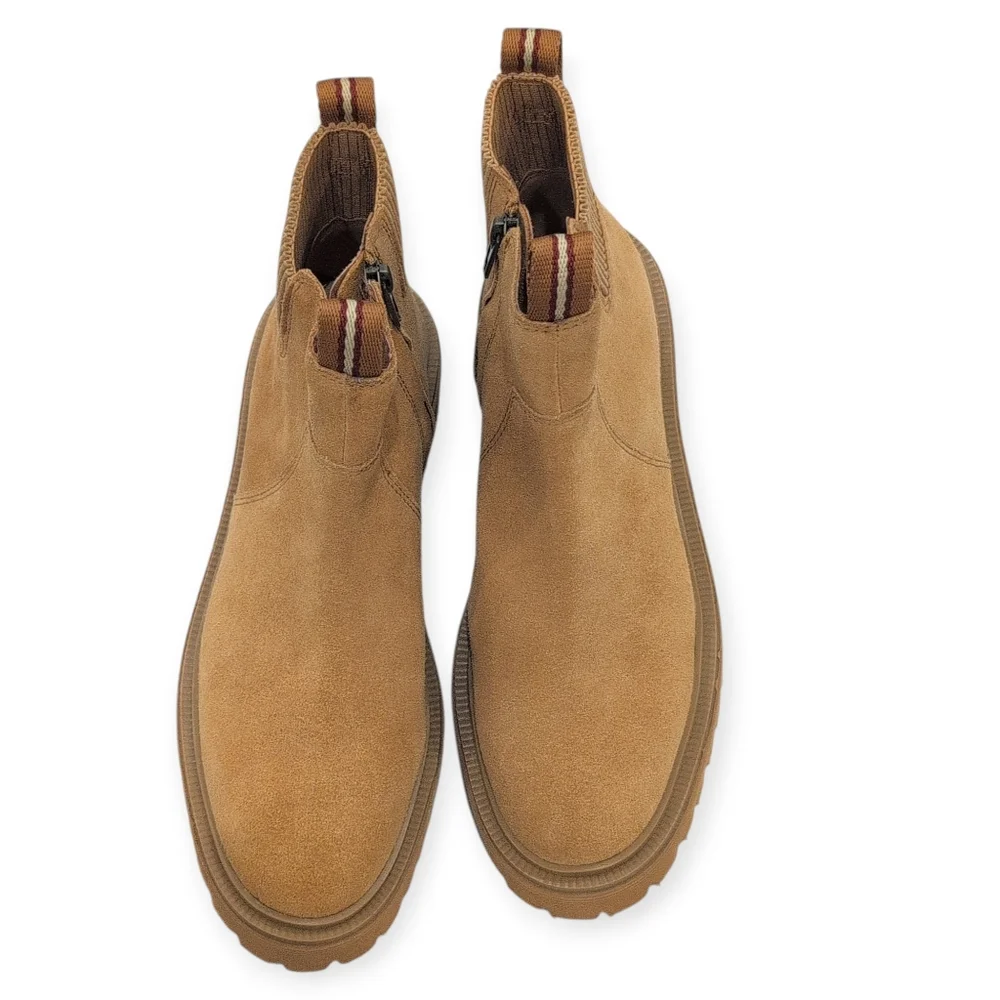NWOB Madewell Calvin Boot Distant Sand Suede Size 7.5